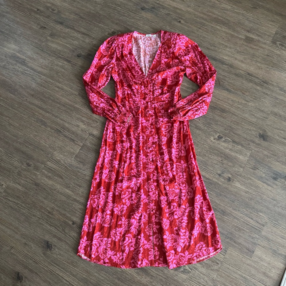 ASOS River Island silky floral midi dress size 6